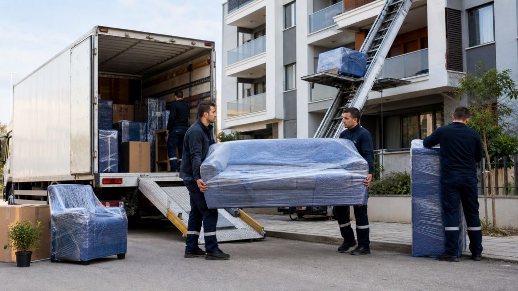 evden eve nakliyat için yükleme sahnesi
